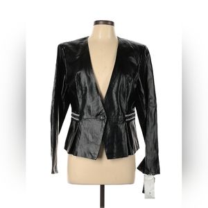 NWT Hal Rubenstein Disney Cinderella 100% Leather Jacket Embroidered Beaded Sz L